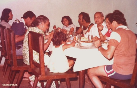 Nana Papa eating together